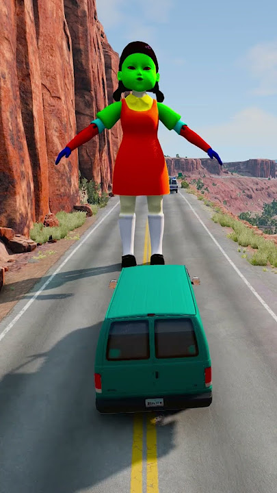 Car vs squid game-coco ma-BeamNG drive