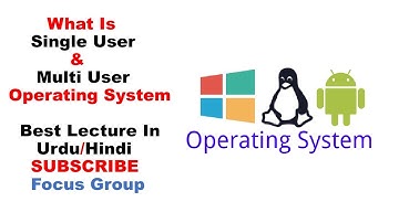 Single User & Multi User Operating System | Computer Science | Lecture in Urdu/Hindi
