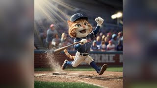 Baseball game.🙀😺😸#ai #aiart #cat #kitten#funny#life#story#cats#shorts