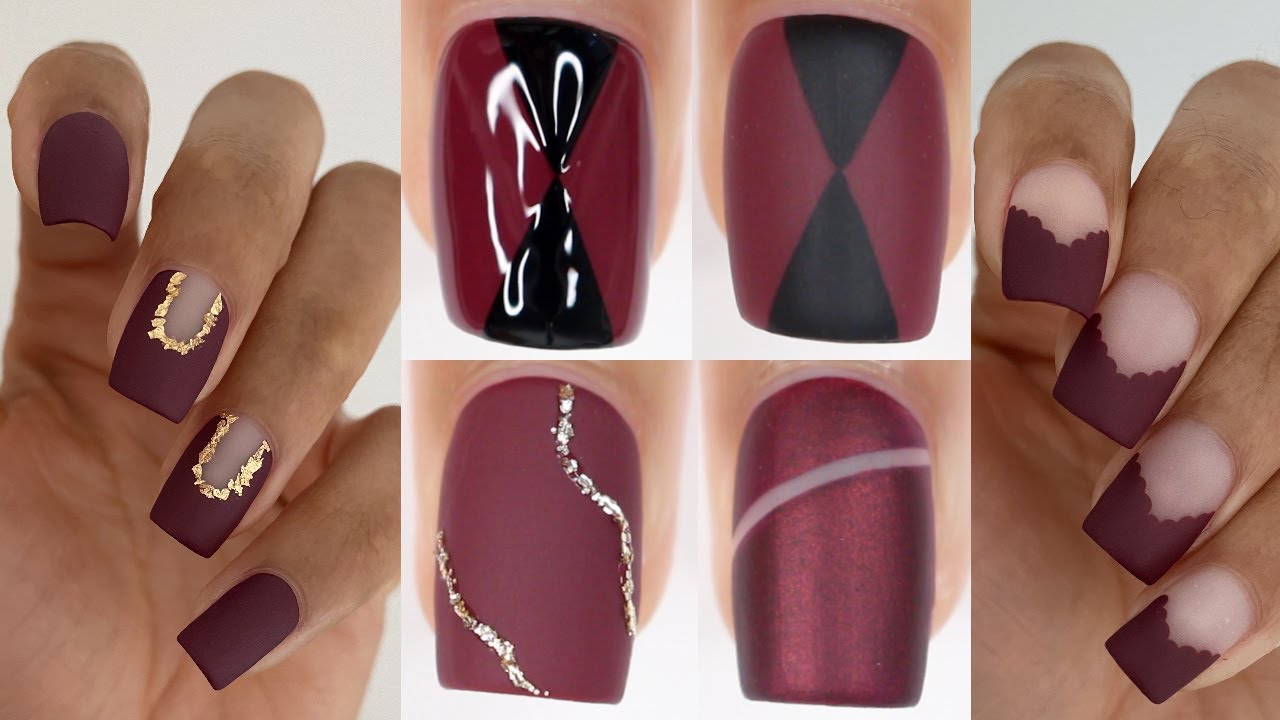 25 Maroon Nails Color and Designs for 2023 | Maroon nails, Gel nails,  Trendy nails