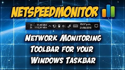 ► NetSpeedMonitor | Network Monitor Toolbar for your Windows Taskbar | (x86-x64 bits)