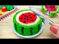 Yummy Delicious Miniature Watermelon Cake 🍰 Making In Cutest Mini Kitchen for Summer by Mini Yummy