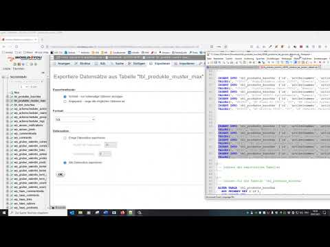 06 PHP und DB - PHPMyAdmin SQL Dumps exportieren
