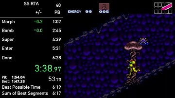 Super Metroid - Spore Spawn RTA - 6:21.00 (Super Route)