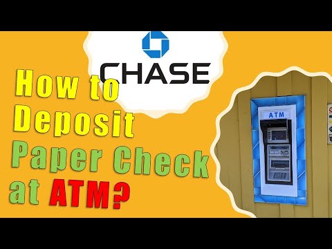 Chase: How To Deposit Paper Check To An ATM?
