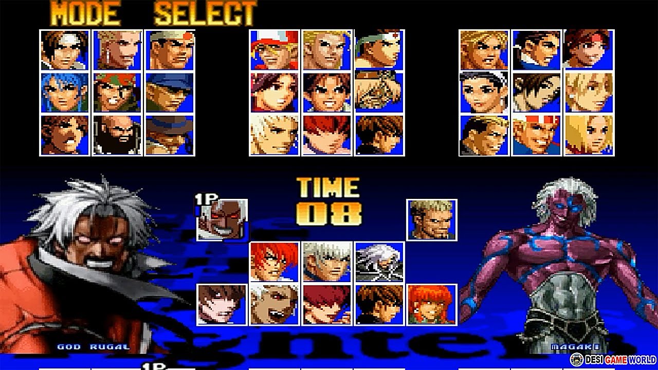 Alguns personagens de The King of Fighters 97 com Scam HD IA 