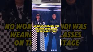 No wonder Brandy was wearing sunglasses on the dark stage #star #brandy #monica