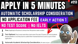 Apply in 5 Minutes | Automatic Scholarship Consideration | No Application Fee | No Test Score