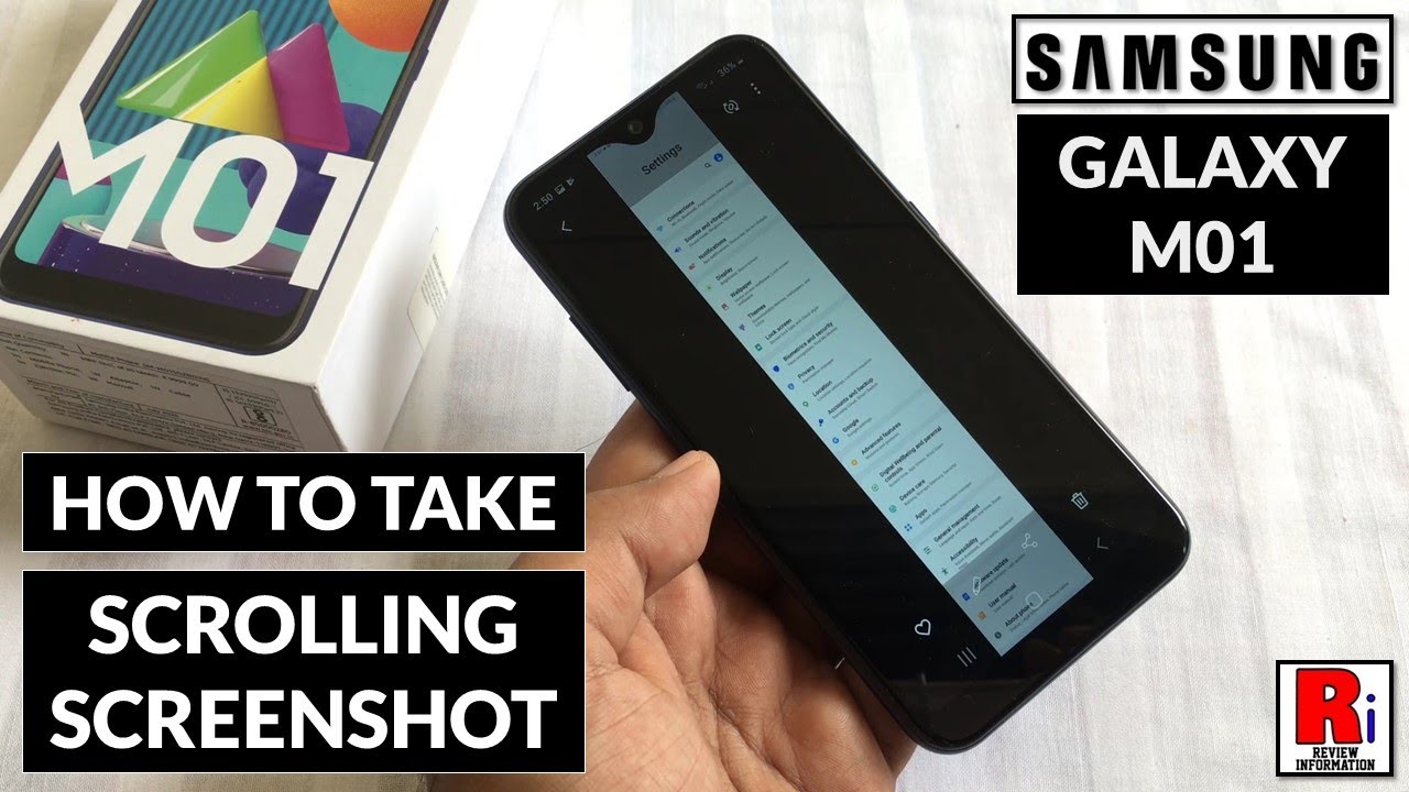 How To Take A Scrolling Long Screenshot On Samsung Galaxy M01 YouTube