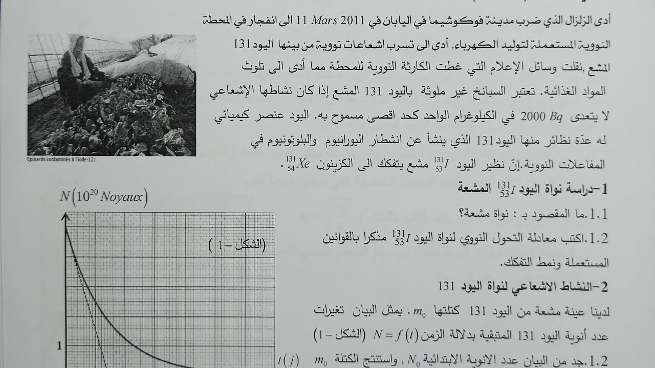 بكالوريا مقترحة فيزياء الشعب العلمية باك 2021