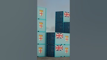 Fiji export import container video short footage!#chromakey #blender #stockfootage #stockvideo