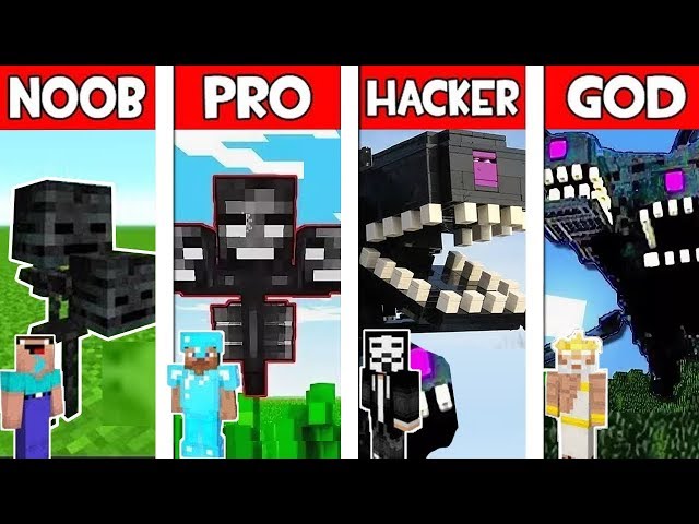 Minecraft Noob Vs Pro Vs Hacker Vs God Wither Storm Mutant In - noobexe has stopped working roblox rcs ice enterance