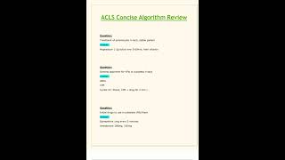 ACLS Concise Algorithm Review Latest Update 2024 /2025 PDF DOWNLOAD