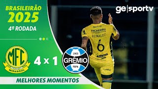 Thumbnail for MIRASSOL 4 X 1 GRÊMIO | MELHORES MOMENTOS | 4ª RODADA | BRASILEIRÃO 2025 | ge.globo