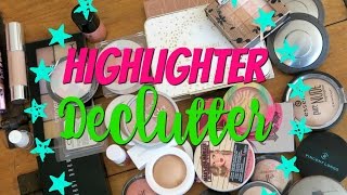 Highlighter Declutter  - Makeup Declutter  | DreaCN