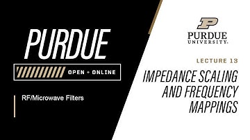 RF/Microwave Filters | Lecture 13 - Impedance Scaling and Frequency Mappings