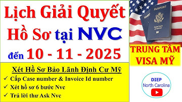 Lịch Giải Quyết HỒ SƠ ĐỊNH CƯ MỸ tại NVC || Cập nhật ngày 10/11/2025