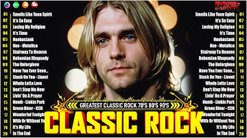 Nirvana, Led Zeppelin, Bon Jovi, Aerosmith, U2, ACDC 🤘 Classic Rock Songs 70s 80s 90s Full Album
