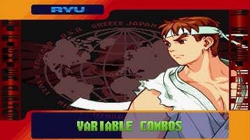 V-Ryu V-ism Ryu Variable Combos VCs - Street Fighter Alpha 3 SFA3 Upper/Max