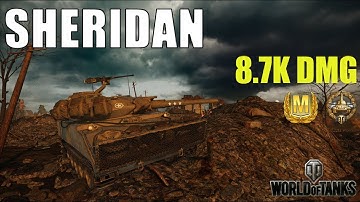 XM551 Sheridan - 8.7k DMG, 5 kills - World of Tanks Console