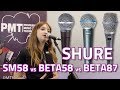 Shure SM58 vs Beta 58A vs Beta 87A Vocal Mic Comparison