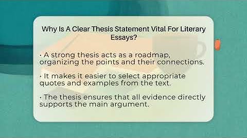 Why Is A Clear Thesis Statement Vital For Literary Essays? - The Prose Path