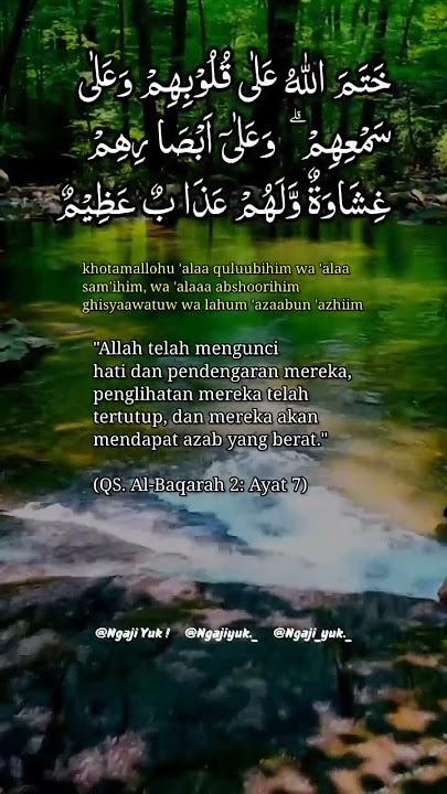 Surah Al Baqarah 2 : Ayat 7 ll Ngaji Yuk !  #ngajiyuk #ngajionline #shorts  #storyislami