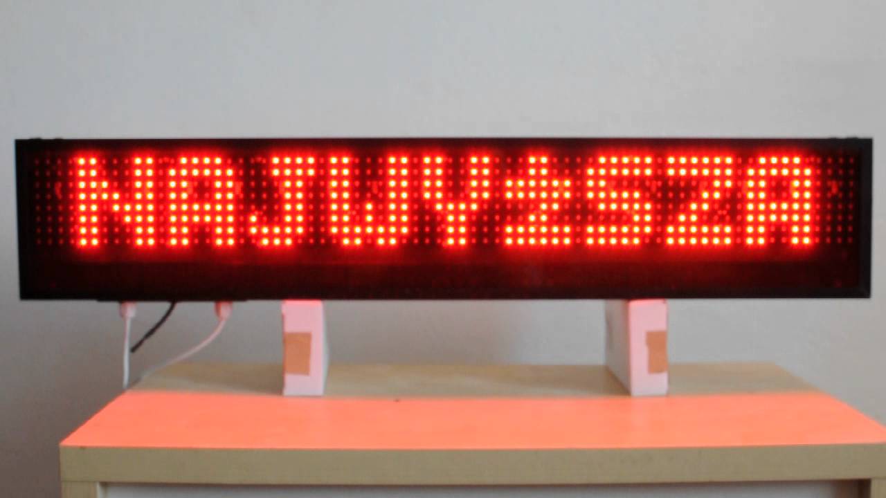 Tablica LED 95x18 cm XTT13-109-ZX - YouTube