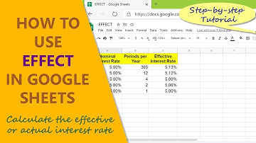 Google Sheets EFFECT Function | Calculate the Effective Interest Rate | How to Use EFFECT function