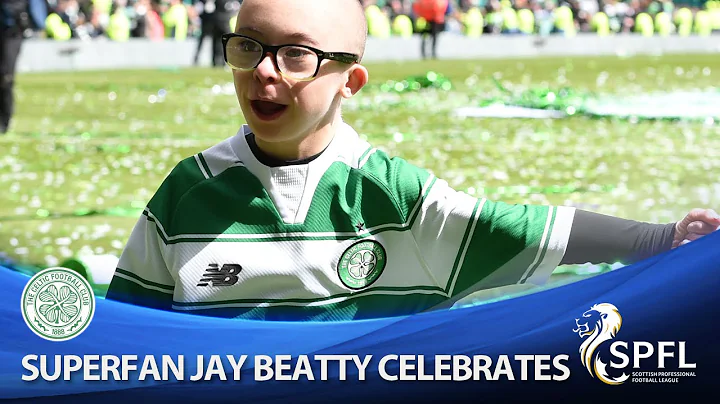 Jay Beatty has a ball at Celtic trophy celebration!