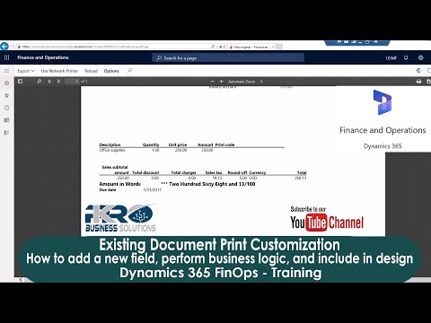 How to customize standard SSRS document print with new fields in Dynamics 365 Finance & Operations