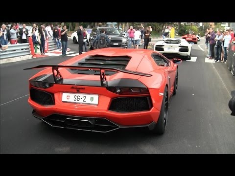 Aventador MADNESS! LOUD Accelerations, Revving, Shooting Flames | DMC Hamann Novitec Rosso