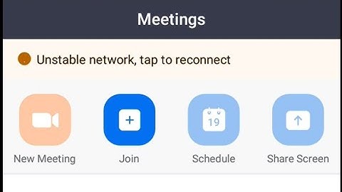 New Meeting option grayed out or disabled in Zoom | Unstable network, tap to reconnect