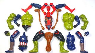 Merakit SpiderMan VS Siren Head VS Hulk VS Captain America ~ marvel Avengers Toys