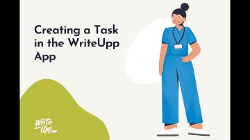 WriteUpp App - Creating a Task