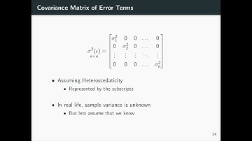 Weighted Least Squares/Theory