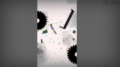 Stickman Dismounting replay: 51 553 points in Saws