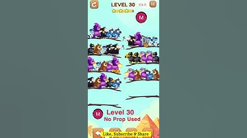 #bird #sort 2 #color puzzle level 30 #birdsort #colour #gaming #viral #trending #shorts #solution