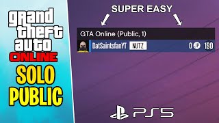 GTA Online - How to Get a SOLO PUBLIC LOBBY on the NEW PS5 Edition (2022)