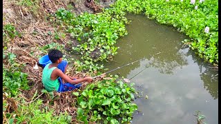 Amazing Hook Fishing Video  Traditional Hook Fishing in Village Boy  MR Fishing Life