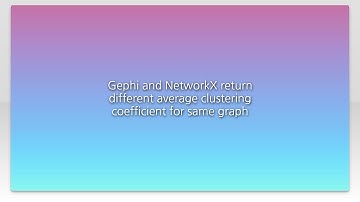 Gephi and NetworkX return different average clustering coefficient for same graph