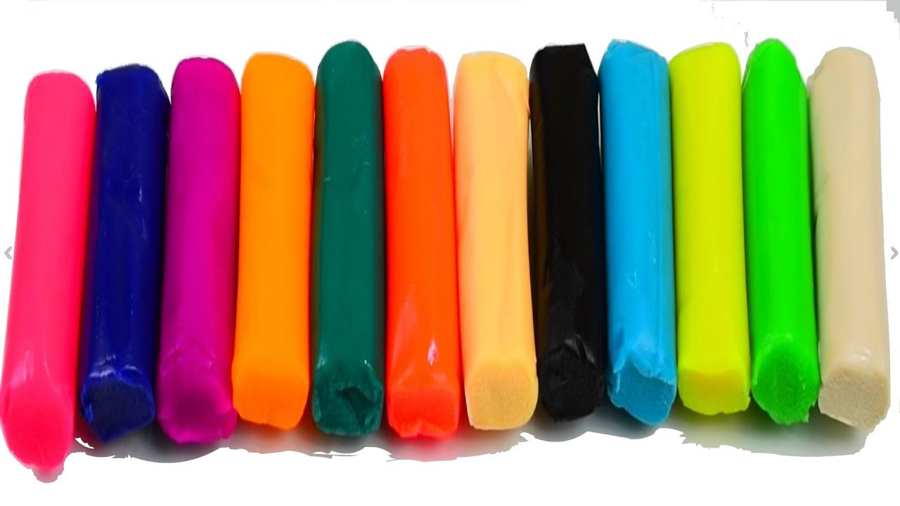 Learn Colors with Play Doh Modelling Clay and Cookie Molds and Surprise