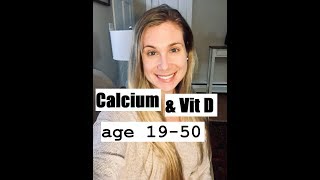Calcium & vit D | age 19-50 | Registered Dietitian (RD) / Nutrition Expert #onebody