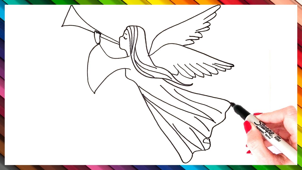 How to Draw an Angel - Really Easy Drawing Tutorial