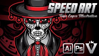 Dia De Los Muertos Illustration | SPEED ART screenshot 1