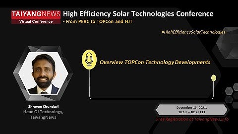 Michael Schmela & Shravan Chunduri, TaiyangNews: Welcome & Opening – Day 3