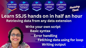 SFMC learn SSJS in half an hour | How to derive data from data extension | SSJS basic to advance