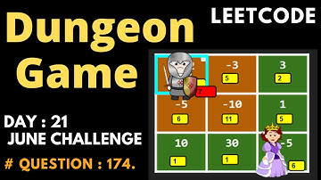 Dungeon Game | Leetcode Day 21| June Challenge | Dynamic Programming | Question: 174