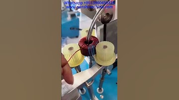 Automatic toroid coil winder winds 1mm wire EMC filter inductor by two layers wire (SS900B6) #filter