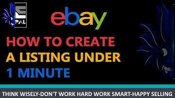 How to Create an ebay Listing in Less than 1 minute